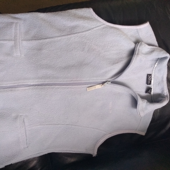 Light Blue Fleece Vest - Picture 3 of 4